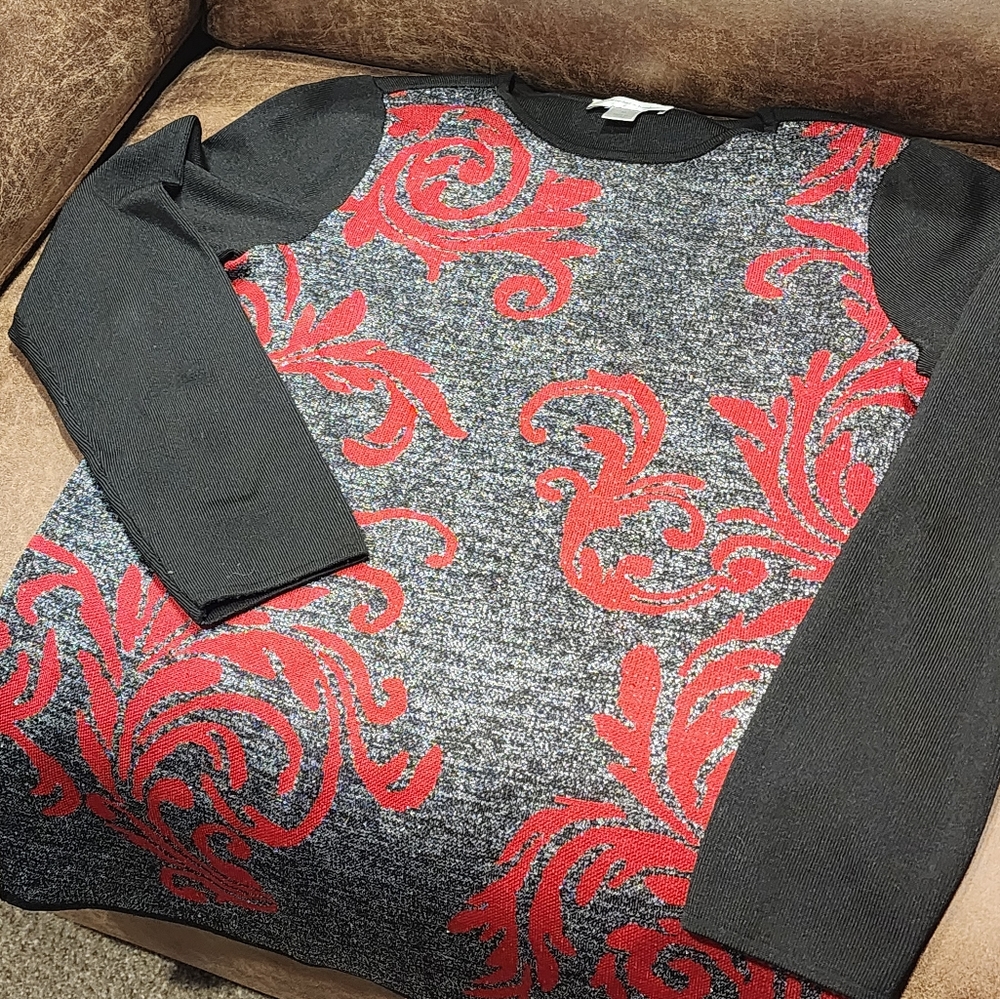 Christopher Banks size 10 black/red/gray sweater